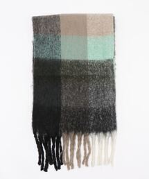 チェック柄大判マフラー