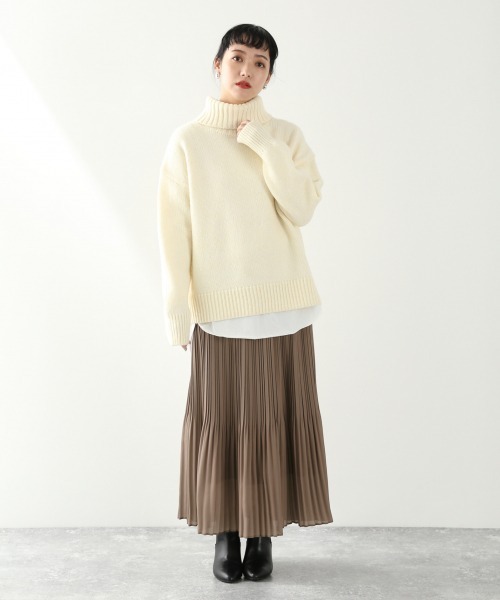 LOWRYS FARM(ローリーズファーム)の「ケシプリーツスカート 927965(スカート・レディース・アイボリー/ブラック系その他/モカ/ブルー系その他・FREE)」の6枚目の写真