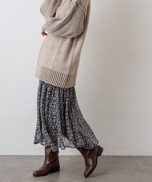 natural couture(ナチュラルクチュール)の「【WEB限定】春めきレディセットアップ(ワンピース・レディース・オフホワイト/モカ/ラベンダー・FREE)」の7枚目の写真