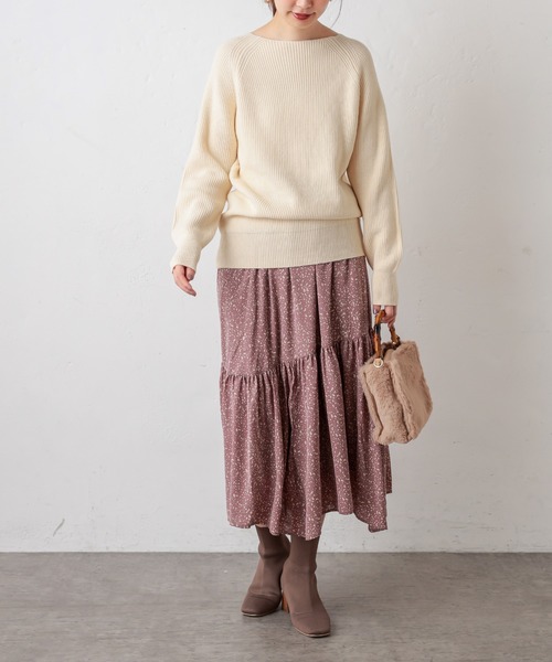 natural couture(ナチュラルクチュール)の「【WEB限定】春めきレディセットアップ(ワンピース・レディース・オフホワイト/モカ/ラベンダー・FREE)」の10枚目の写真