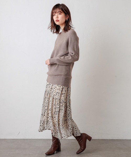 natural couture(ナチュラルクチュール)の「【WEB限定】春めきレディセットアップ(ワンピース・レディース・オフホワイト/モカ/ラベンダー・FREE)」の5枚目の写真