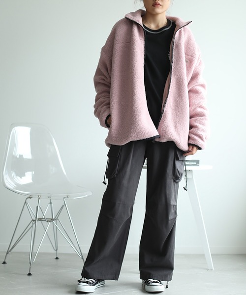 セール】ユニセックスボアジャケット（ブルゾン）｜aimoha（アイモハ