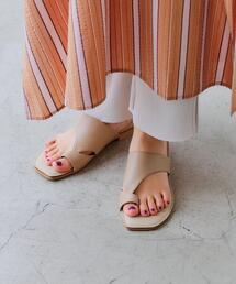 green label relaxing | CFC スクエア トング サンダル (1.5cmヒール)(サンダル)