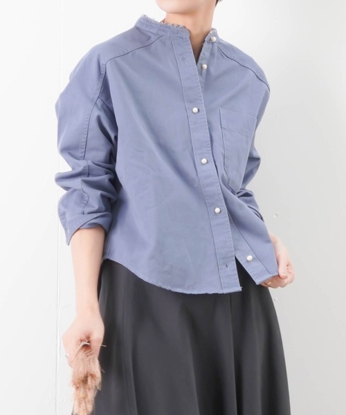 BLANC basque ブランバスク 綿ツイルプリントパールボタンシャツ blanc basque（ブランバスク）の「BLANC basque ブランバスク 綿