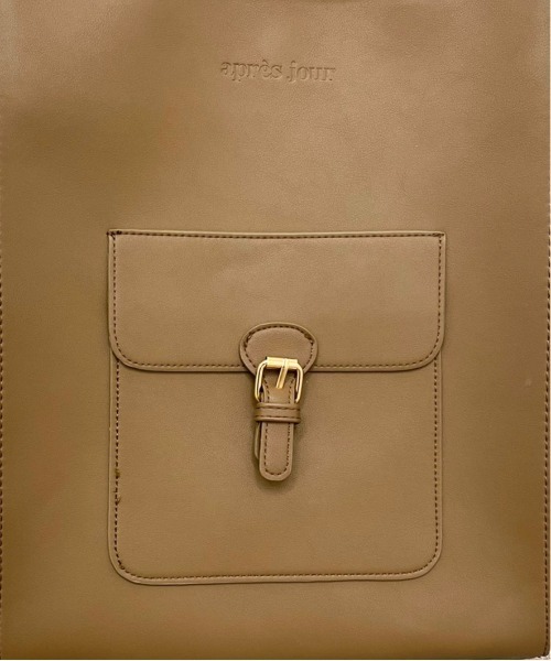 apres jour（アプレジュール）の「フェイクレザースクエアバッグ【ZOZOTOWN限定アイテム】【2AP】（トートバッグ・レディース・ブラック/ベージュ/アイボリー/ブラウン系その他・フリー）」の14枚目の写真