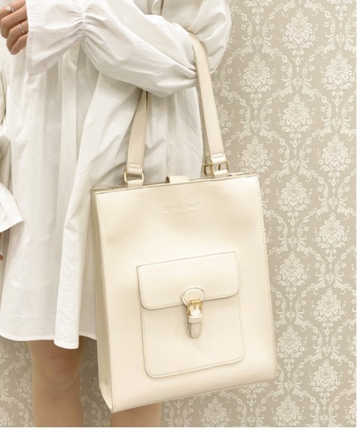 apres jour（アプレジュール）の「フェイクレザースクエアバッグ【ZOZOTOWN限定アイテム】【2AP】（トートバッグ・レディース・ブラック/ベージュ/アイボリー/ブラウン系その他・フリー）」の15枚目の写真