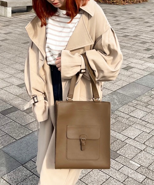 apres jour（アプレジュール）の「フェイクレザースクエアバッグ【ZOZOTOWN限定アイテム】【2AP】（トートバッグ・レディース・ブラック/ベージュ/アイボリー/ブラウン系その他・フリー）」の8枚目の写真