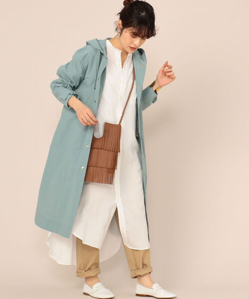 NOLLEY’S（ノーリーズ）の「フーテッドコート（その他アウター・レディース・ベージュ/ミント/ネイビー・36/38）」の3枚目の写真