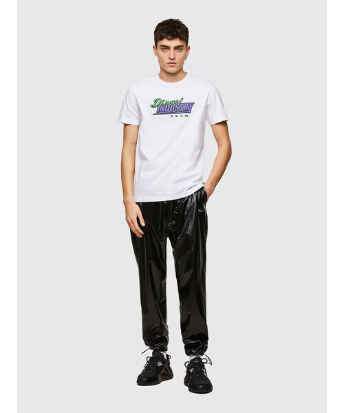 プリント タイトフィット 半袖 Tシャツ カットソー プリント Tシャツ トップス ロゴ Diesel ディーゼル のファッション Tシャツ メンズ