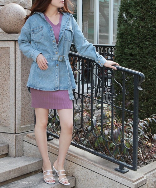 Julia Boutique（ジュリアブティック）の「丈が選べるベーシック半袖ニットタイトワンピース/21044（ワンピース・レディース・ベージュ系その他/ブラック系その他2/ベージュ系その他2/ブルー系その他2/ブルー系その他3/ブルー系その他4/パープル系その他2/ピンク系その他2/ブラック系その他/ブルー系その他/パープル系その他/ピンク系その他・14）」の13枚目の写真