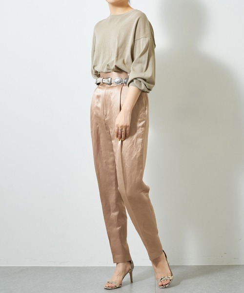 Whim Gazette（ウィムガゼット）の「サテンウエストマークタックパンツ（その他パンツ・レディース・ホワイト系その他/ベージュ・36/38）」の17枚目の写真