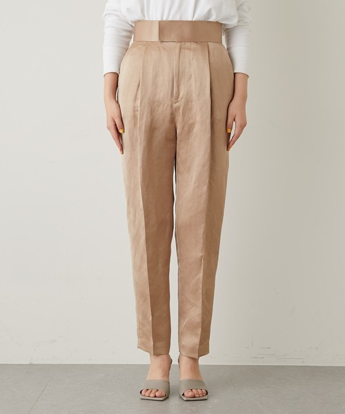 Whim Gazette（ウィムガゼット）の「サテンウエストマークタックパンツ（その他パンツ・レディース・ホワイト系その他/ベージュ・36/38）」の19枚目の写真