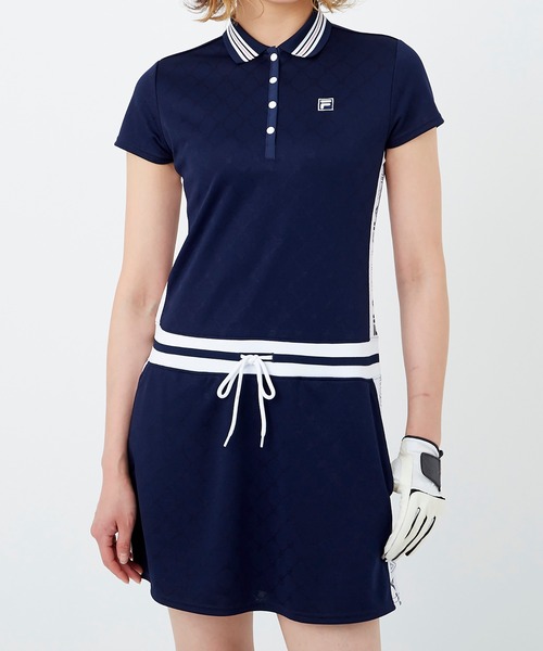 セール Fila Golf フィラゴルフ ワンポイント刺繍 サイドロゴ 半袖 ワンピース ワンピース Fila フィラ のファッション通販 Zozotown