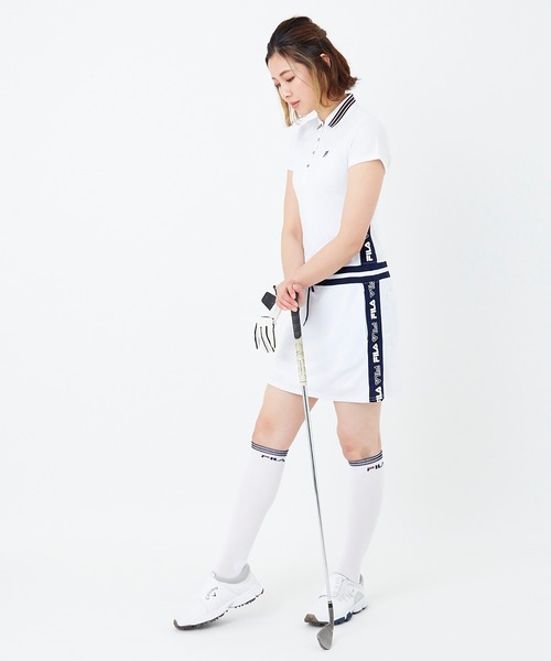 セール Fila Golf フィラゴルフ ワンポイント刺繍 サイドロゴ 半袖 ワンピース ワンピース Fila フィラ のファッション通販 Zozotown