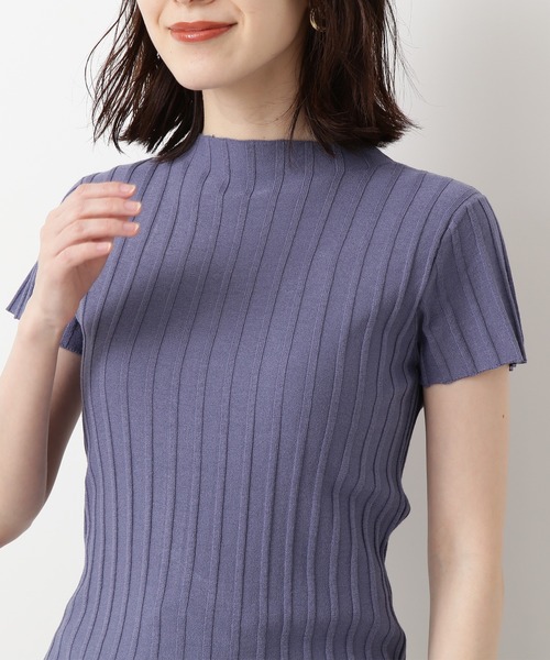 N.（N. Natural Beauty Basic）（エヌエヌナチュラルビューティーベーシック）の「【追加生産】ボトルネックリブニット（ニット/セーター・レディース・グレー/ホワイト/ブルー/オレンジ・MEDIUM）」の12枚目の写真