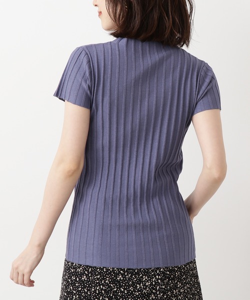 N.（N. Natural Beauty Basic）（エヌエヌナチュラルビューティーベーシック）の「【追加生産】ボトルネックリブニット（ニット/セーター・レディース・グレー/ホワイト/ブルー/オレンジ・MEDIUM）」の7枚目の写真