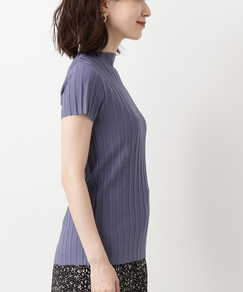 N.（N. Natural Beauty Basic）（エヌエヌナチュラルビューティーベーシック）の「【追加生産】ボトルネックリブニット（ニット/セーター・レディース・グレー/ホワイト/ブルー/オレンジ・MEDIUM）」の17枚目の写真