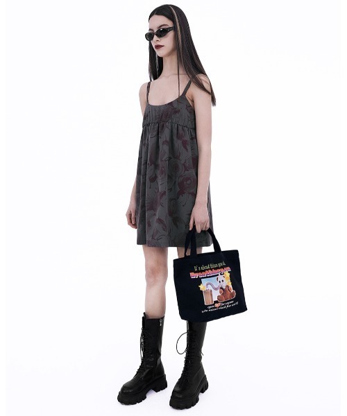 SCULPTOR（スカルプター）の「TEDDY ONLINE AD TOTE BAG/テディオンラインADトートバッグ（トートバッグ・レディース・ブラック/アイボリー・FREE）」の10枚目の写真