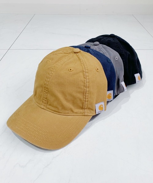 Carhartt(カーハート)の「【Carhartt カーハート】ウォッシュドツイルキャップ Cotton Canvas Cap(キャップ・レディース・ブラック/ネイビー/ブラウン/グレー・FREE)」の16枚目の写真