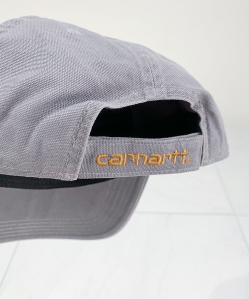 Carhartt(カーハート)の「【Carhartt カーハート】ウォッシュドツイルキャップ Cotton Canvas Cap(キャップ・レディース・ブラック/ネイビー/ブラウン/グレー・FREE)」の11枚目の写真