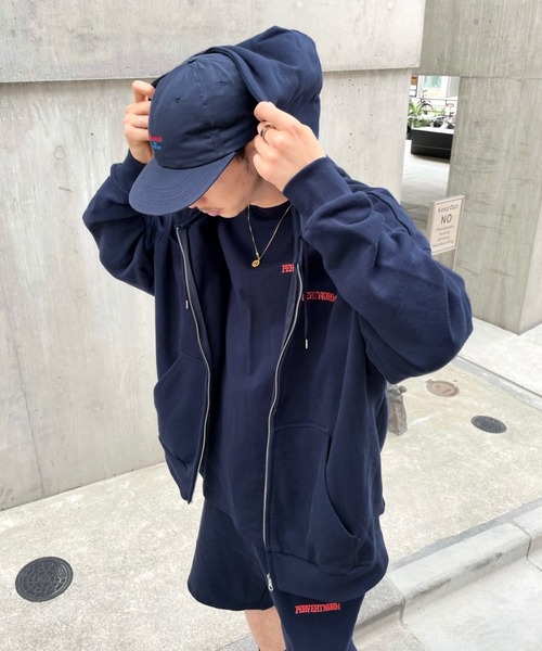 WHO'S WHO gallery(フーズフーギャラリー)の「【KOOKY'N/クーキー】刺繍スウェットジップパーカー(パーカー・メンズ・アッシュグレー/ブラック/ネイビー/ブルー/グリーン・FREE)」の4枚目の写真