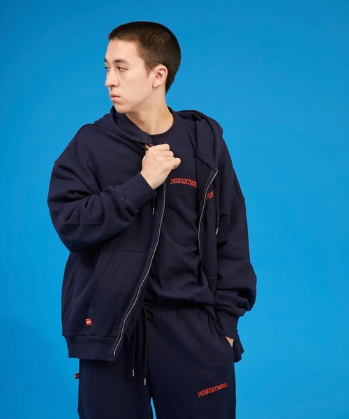 WHO'S WHO gallery(フーズフーギャラリー)の「【KOOKY'N/クーキー】刺繍スウェットジップパーカー(パーカー・メンズ・アッシュグレー/ブラック/ネイビー/ブルー/グリーン・FREE)」の18枚目の写真