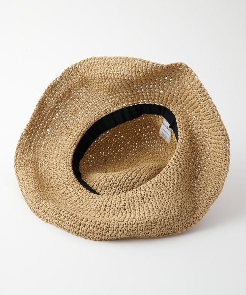 COLONY 2139（コロニートゥーワンスリーナイン）の「手編みつば広ペーパーハット（ハット・レディース・ベージュ/ブラウン/ネイビー/ライトベージュ・FREE）」の18枚目の写真