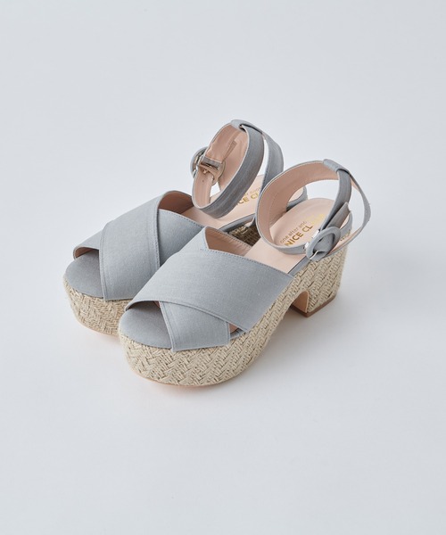 one after another NICE CLAUP（ワンアフターアナザーナイスクラップ）の「ジュートクロスサンダル（サンダル・レディース・アイボリー/ブルーグレー・S/M/L/LL）」の22枚目の写真