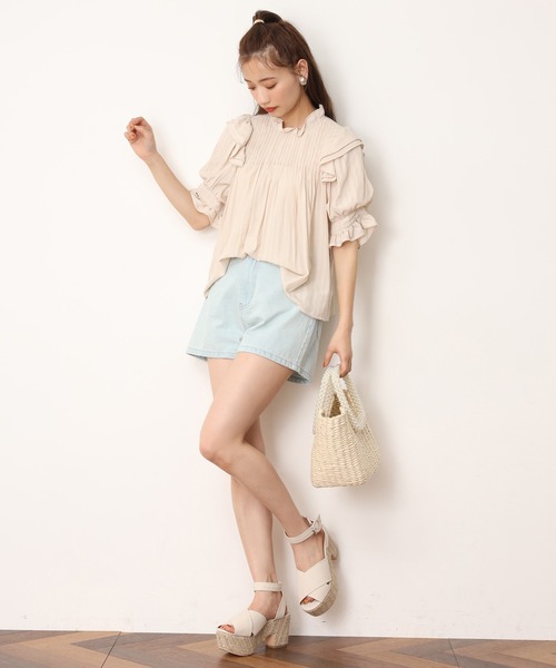 one after another NICE CLAUP（ワンアフターアナザーナイスクラップ）の「ジュートクロスサンダル（サンダル・レディース・アイボリー/ブルーグレー・S/M/L/LL）」の7枚目の写真