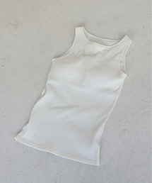 feepur | パッド付きアメリカンスリーブリブタンクトップ(タンクトップ)