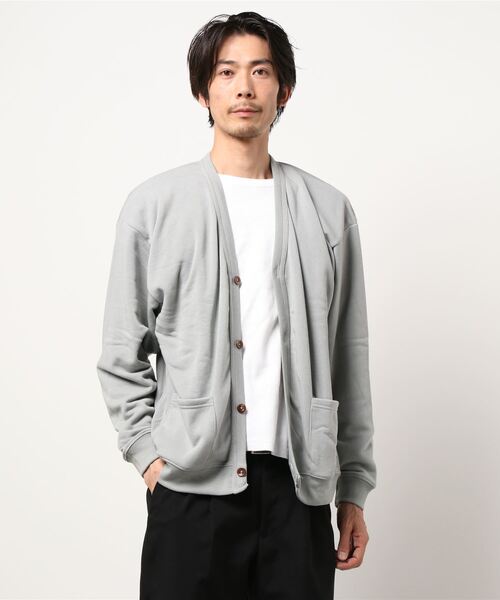 koe（コエ）の「ALORE 裏起毛カーディガン*（カーディガン/ボレロ・メンズ・ベージュ/ライトグリーン/ブラック・M/L）」の3枚目の写真