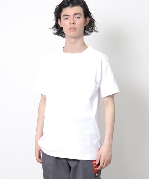 Healthknit(ヘルスニット)の「【 Healthknit / ヘルスニット 】マックスウェイト クルーネック半袖ポケットTシャツ SIP 7802(Tシャツ/カットソー・メンズ・グリーン/ライトグレー/オフホワイト/ブラック/グレー・M/L/S)」の8枚目の写真