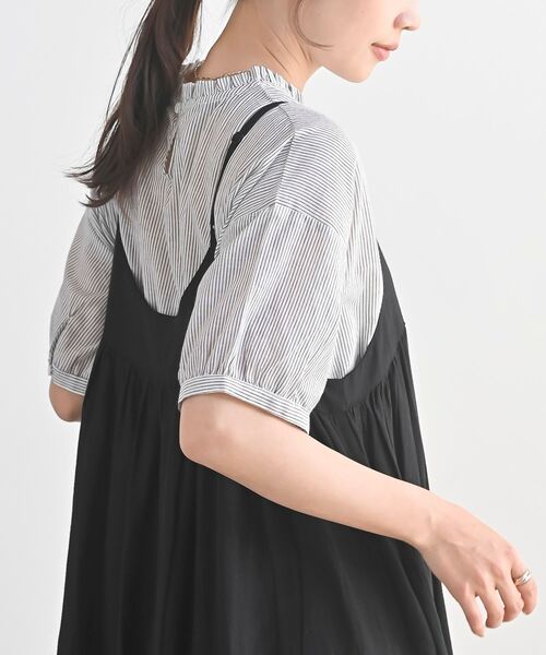 rps(アールピーエス)の「レーヨン麻キャミワンピース(ワンピース・レディース・ブラック/ダークブラウン/カーキ/ネイビー・M/フリー)」の10枚目の写真
