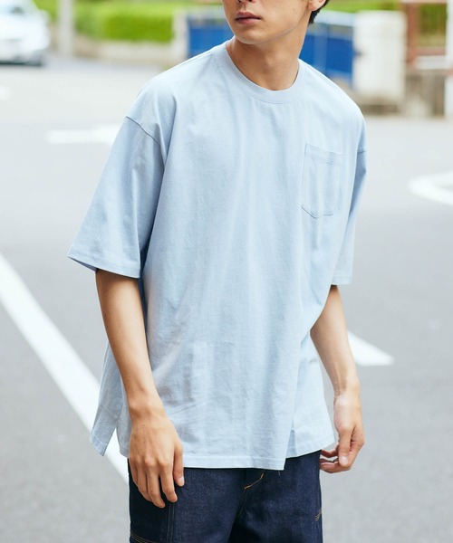 KGFR(カガフリ)の「直営店・WEB限定 KGFR(カガフリ)胸ポケット無地カットソー/Tシャツ/TEE/ポケット(Tシャツ/カットソー・メンズ・ホワイト/ライトブルー/ブラック/ブラウン/ライトグリーン/マルチ・M/L)」の6枚目の写真
