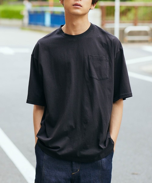 KGFR(カガフリ)の「直営店・WEB限定 KGFR(カガフリ)胸ポケット無地カットソー/Tシャツ/TEE/ポケット(Tシャツ/カットソー・メンズ・ホワイト/ライトブルー/ブラック/ブラウン/ライトグリーン/マルチ・M/L)」の3枚目の写真