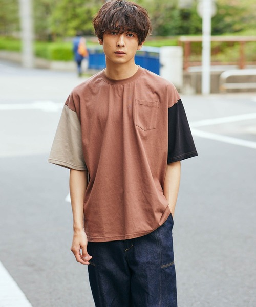 KGFR(カガフリ)の「直営店・WEB限定 KGFR(カガフリ)胸ポケット無地カットソー/Tシャツ/TEE/ポケット(Tシャツ/カットソー・メンズ・ホワイト/ライトブルー/ブラック/ブラウン/ライトグリーン/マルチ・M/L)」の19枚目の写真