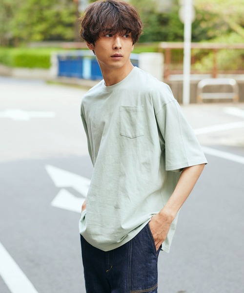 KGFR(カガフリ)の「直営店・WEB限定 KGFR(カガフリ)胸ポケット無地カットソー/Tシャツ/TEE/ポケット(Tシャツ/カットソー・メンズ・ホワイト/ライトブルー/ブラック/ブラウン/ライトグリーン/マルチ・M/L)」の22枚目の写真