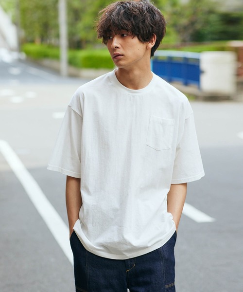 KGFR(カガフリ)の「直営店・WEB限定 KGFR(カガフリ)胸ポケット無地カットソー/Tシャツ/TEE/ポケット(Tシャツ/カットソー・メンズ・ホワイト/ライトブルー/ブラック/ブラウン/ライトグリーン/マルチ・M/L)」の15枚目の写真
