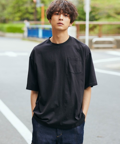 KGFR(カガフリ)の「直営店・WEB限定 KGFR(カガフリ)胸ポケット無地カットソー/Tシャツ/TEE/ポケット(Tシャツ/カットソー・メンズ・ホワイト/ライトブルー/ブラック/ブラウン/ライトグリーン/マルチ・M/L)」の9枚目の写真