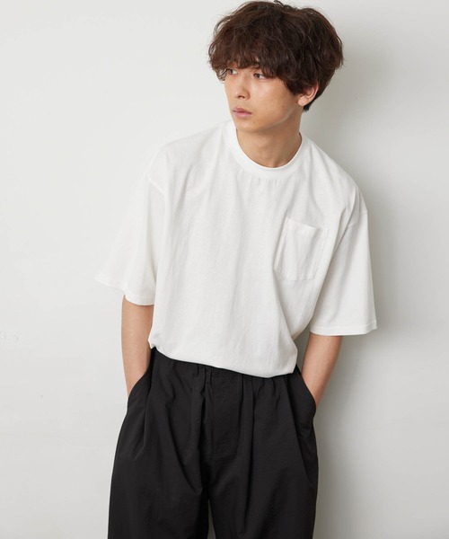 KGFR(カガフリ)の「直営店・WEB限定 KGFR(カガフリ)胸ポケット無地カットソー/Tシャツ/TEE/ポケット(Tシャツ/カットソー・メンズ・ホワイト/ライトブルー/ブラック/ブラウン/ライトグリーン/マルチ・M/L)」の10枚目の写真