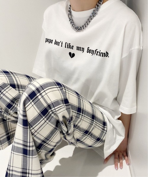 Charles Chaton（シャルルシャトン）の「big Tシャツ（Tシャツ/カットソー・レディース・ホワイト/ブラック・MEDIUM/LARGE）」の16枚目の写真