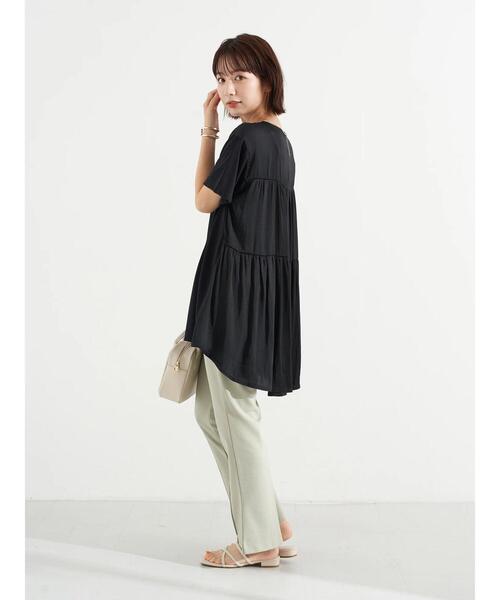 earth music&ecology（アースミュージックアンドエコロジー）の「スタイリッシュカットパンツ ＊（その他パンツ・レディース・ブラック/ラベンダー/グリーン系その他2・S/M）」の15枚目の写真