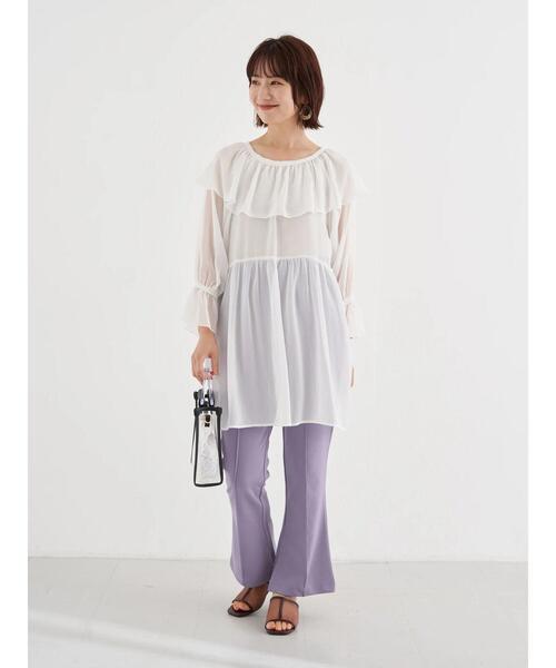 earth music&ecology（アースミュージックアンドエコロジー）の「スタイリッシュカットパンツ ＊（その他パンツ・レディース・ブラック/ラベンダー/グリーン系その他2・S/M）」の20枚目の写真