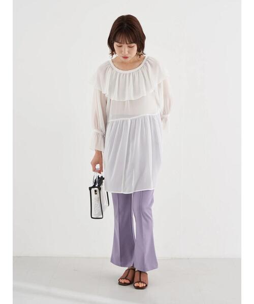 earth music&ecology（アースミュージックアンドエコロジー）の「スタイリッシュカットパンツ ＊（その他パンツ・レディース・ブラック/ラベンダー/グリーン系その他2・S/M）」の21枚目の写真