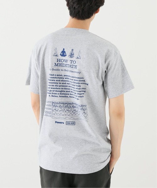 POWERS（パワーズ）の「【POWERS / パワーズ】 MEDITATION TEE Coll ON AIR（Tシャツ/カットソー・メンズ・ブラック/チャコールグレー・MEDIUM/LARGE）」の1枚目の写真