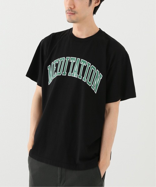 POWERS（パワーズ）の「【POWERS / パワーズ】 MEDITATION TEE Coll ON AIR（Tシャツ/カットソー・メンズ・ブラック/チャコールグレー・MEDIUM/LARGE）」の2枚目の写真