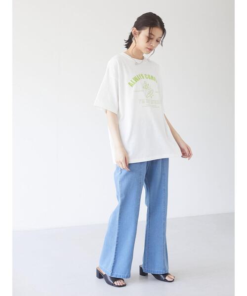 Green Parks(グリーンパークス)の「ストレートデニムパンツ*(その他パンツ・レディース・インディゴブルー/ライトインディゴブルー・FREE)」の3枚目の写真