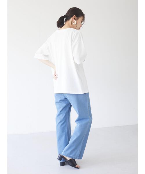 Green Parks(グリーンパークス)の「ストレートデニムパンツ*(その他パンツ・レディース・インディゴブルー/ライトインディゴブルー・FREE)」の4枚目の写真