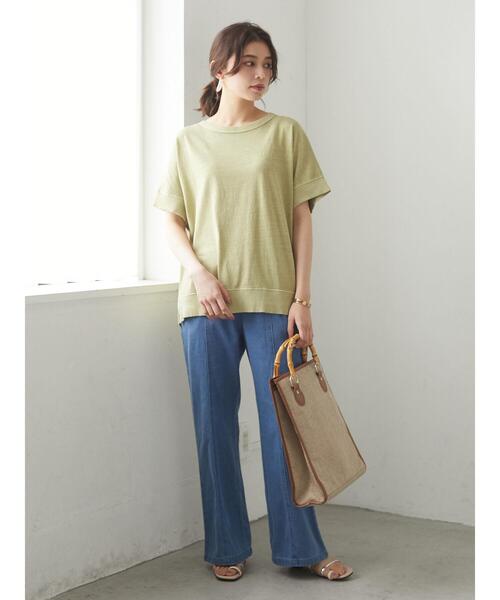 Green Parks(グリーンパークス)の「ストレートデニムパンツ*(その他パンツ・レディース・インディゴブルー/ライトインディゴブルー・FREE)」の10枚目の写真