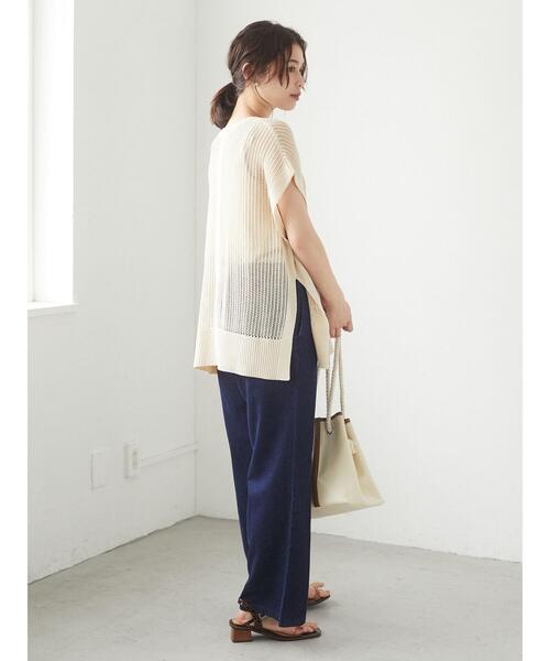 Green Parks(グリーンパークス)の「ストレートデニムパンツ*(その他パンツ・レディース・インディゴブルー/ライトインディゴブルー・FREE)」の17枚目の写真